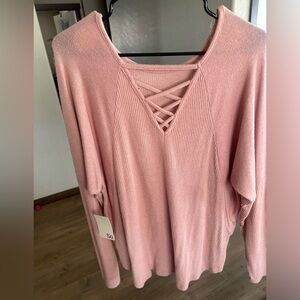 Women’s New SO Pink Long Sleeve Soft Knit Top XL